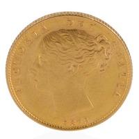 Pre-Owned 1878 Queen Victoria Shield Back Full Sovereign Coin 4170939