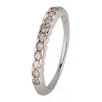 Pre-Owned 18ct White Gold Ten Stone Diamond Half Eternity Ring 4111299
