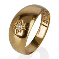 Pre-Owned 18ct Yellow Gold Diamond Set Gypsy Ring 4115163