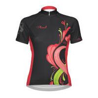 Primal Women\'s Infiniti Short Sleeve Jersey - Black/Grey/Pink/Green - XS