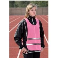 precision running reflective vest fluo pink