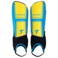 precision vector shin amp ankle pads large cyan blueyellow