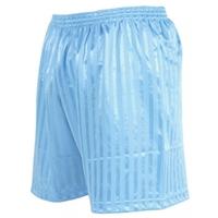 Precision Striped Continental Football Shorts 18-20 inch Sky Blue