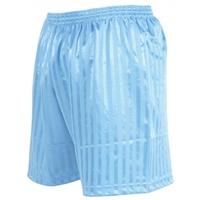 Precision Striped Continental Football Shorts 26-28 inch Sky Blue