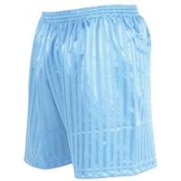 Precision Striped Continental Football Shorts 30-32 inch Sky Blue