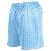 Precision Striped Continental Football Shorts 22-24 inch Sky Blue