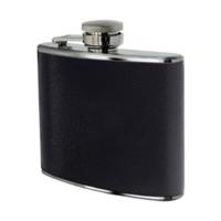 Premier Housewares Hip Flask with Leather Effect