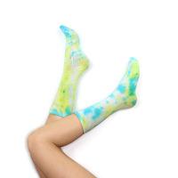 PSYCHEDELIC GREEN TIE-DYE COTTON SOCKS