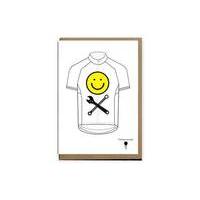 psychopants fixie greeting card