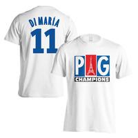 PSG Champions T-Shirt (Di Maria 11) - White