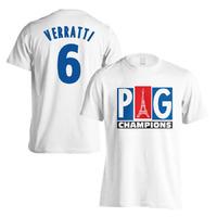 PSG Champions T-Shirt (Verratti 6) - White