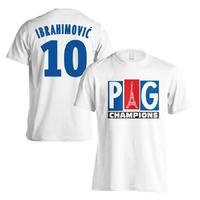 PSG Champions T-Shirt (Ibrahimovic 10) - White