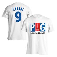 PSG Champions T-Shirt (Cavani 9) - White
