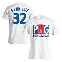 PSG Champions T-Shirt (David Luiz 32) - White
