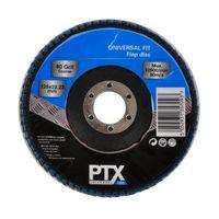 PTX 40 Grit Flap Disc (Dia) 115mm