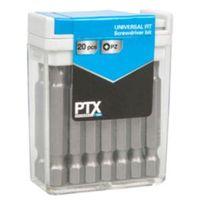 PTX Mixed Standard Screwdriver Bit Set 50mm 20 Pieces