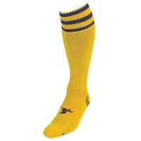 PT 3 Stripe Pro Football Socks Boys Yellow/Royal