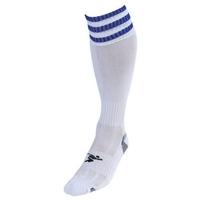 PT 3 Stripe Pro Football Socks Boys White/Royal