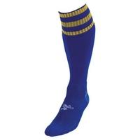 PT 3 Stripe Pro Football Socks Boys Royal/Gold