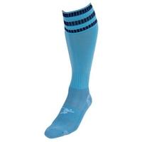 PT 3 Stripe Pro Football Socks Boys Sky/Navy