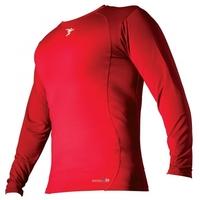 pt base layer long sleeve crew neck shirt xlarge red