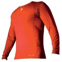 pt base layer long sleeve crew neck shirt medium orange