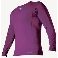 pt base layer long sleeve crew neck shirt large purple