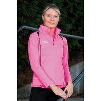 PT Ladies Running L/S 1/4 Zip Top Pink/Black UK Size 8 32inch