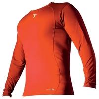 pt base layer long sleeve crew neck shirt small orange