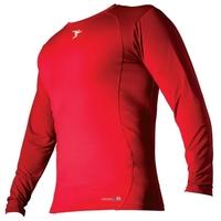 pt base layer long sleeve crew neck shirt small boys red