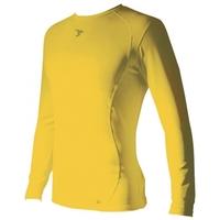 pt base layer long sleeve crew neck shirt large yellow