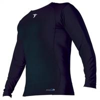 pt base layer long sleeve crew neck shirt large boys black