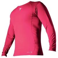 pt base layer long sleeve crew neck shirt small fluo pink