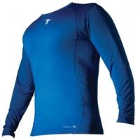 pt base layer long sleeve crew neck shirt medium royal