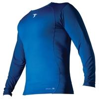 pt base layer long sleeve crew neck shirt large royal