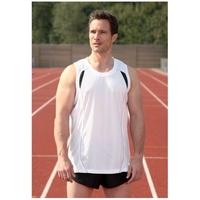 PT Mens Running Vest (White/Black/Silver) 34-36inch