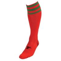 PT 3 Stripe Pro Football Socks LBoys Red/Green