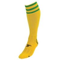 PT 3 Stripe Pro Football Socks Mens Yellow/Green