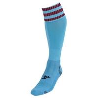 PT 3 Stripe Pro Football Socks Mens Sky/Maroon