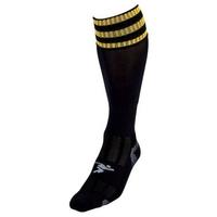 PT 3 Stripe Pro Football Socks Mens Black/Gold