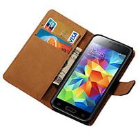 PU Leather Flip Case with Stand for Samsung Galaxy S5 Mini G800 Wallet Style
