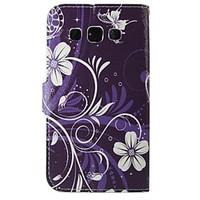 Purple Flowers PU Leather Full Body Case For Samsung Galaxy Grand/Grand Neo I9060/CORE Prime/Grand Prime/Core Plus