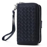 PU Leather Zipper Handbag Wallet Purse with Card Slot Phone Case Cover for Apple iphone 5/ 5S