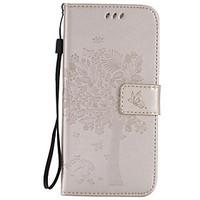 pu leather material cat and tree pattern phone case for samsung galaxy ...