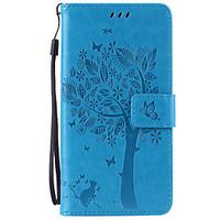 PU Leather Material Cat and Tree Pattern Phone Case for Samsung GalaxyGalaxy Note6/Note 5/ Note 4/Note 3