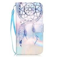 purple campanula pattern material pu card holder leather for iphone 7  ...