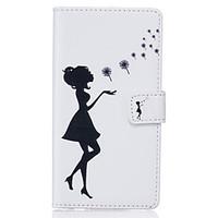 PU Leather Material Black Girl Pattern Phone Case for Samsung Galaxy G530/J5/J310