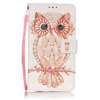 pu leather material 3d painting shell owl pattern phone case for samsu ...