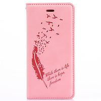 PU Leather Material Bird Feather Pattern Phone Cases for iPhone 7 Plus/7/6s Plus / 6 Plus/6S/6/SE / 5s / 5