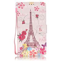 pu leather material 3d painting butterfly tower pattern phone case for ...